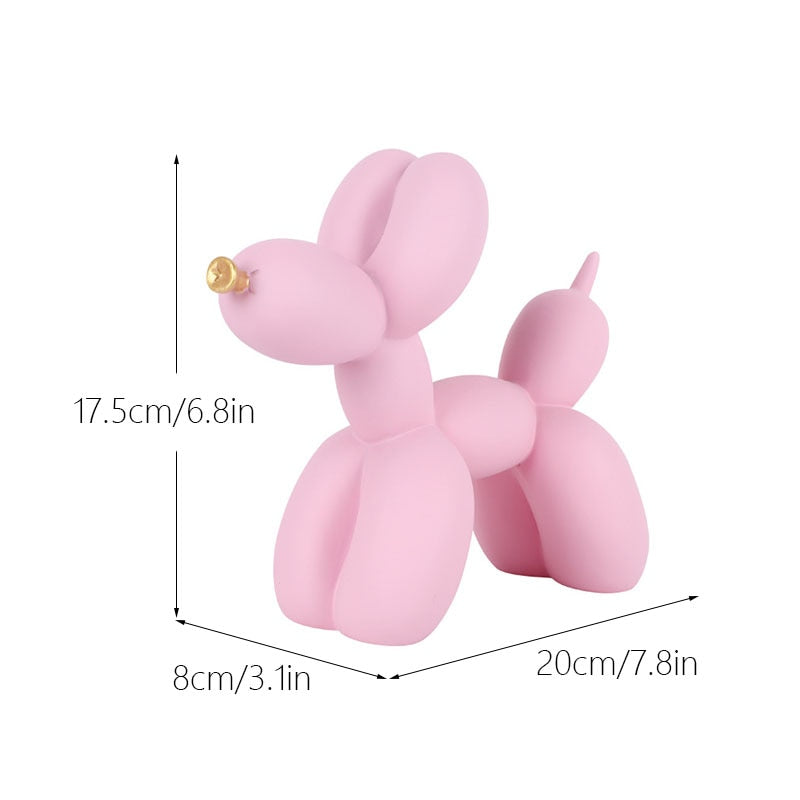 Balloon Dog Sculpture Figurines for Modern Apartment Interior Design Resin Doggy Ornament For Coffee Table Desktop Decoration