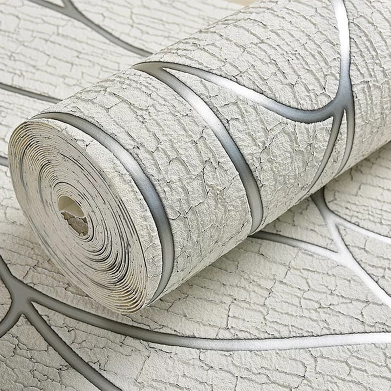 Modern Geometric 3D Wall Covering Non Woven Textured Wallpaper For TV Background Living Room Bedroom Home Interior Styling