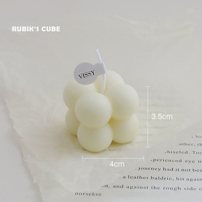 Creative Ball Cube Scented Candles Soy Wax White Geometric Aromatherapy Candles Home Minimalist Nordic Home Decoration