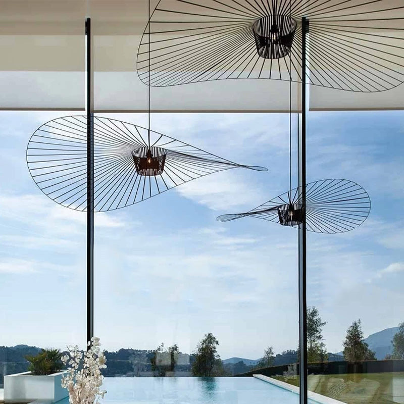 Abstract Flowing Radial Lustre Lampshade Ceiling Lamp Classic Suspension Chandelier For Living Room Dining Room Designer Kitchen Lighting.