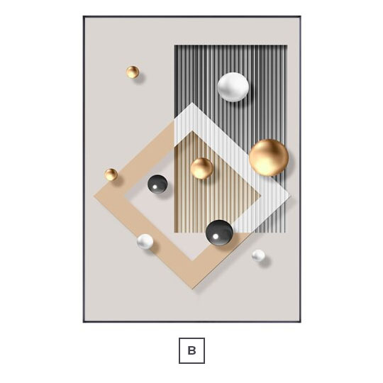 Abstract Spherical 3d Effect Minimalist Wall Art Fine Art Canvas Prints Modern Aesthetics Pictures For Contemporary Living Room Luxury Home Office Interiors