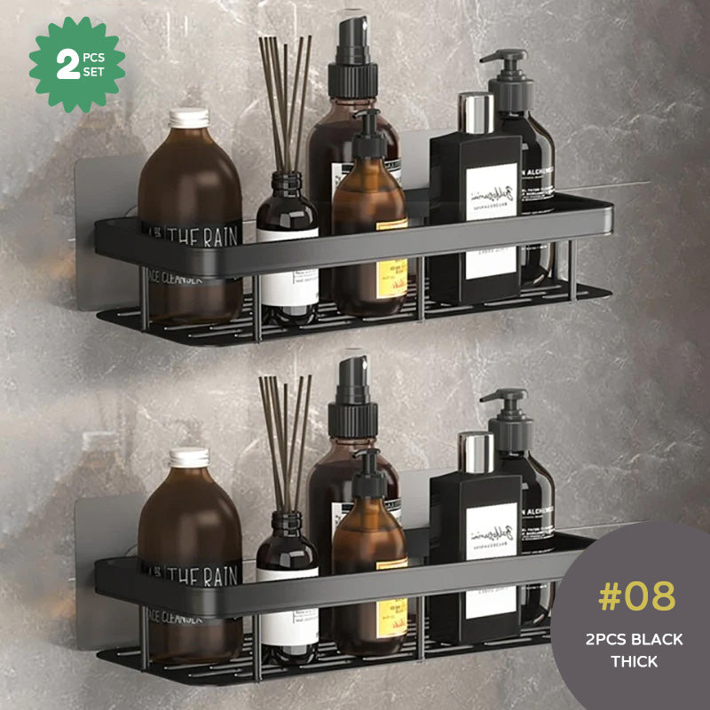 Aluminum Bathroom Shelf For Shampoo Conditioner Cosmetics Storage Washroom Shelving Sundries Organizer Modern Kitchen Shelf Racking