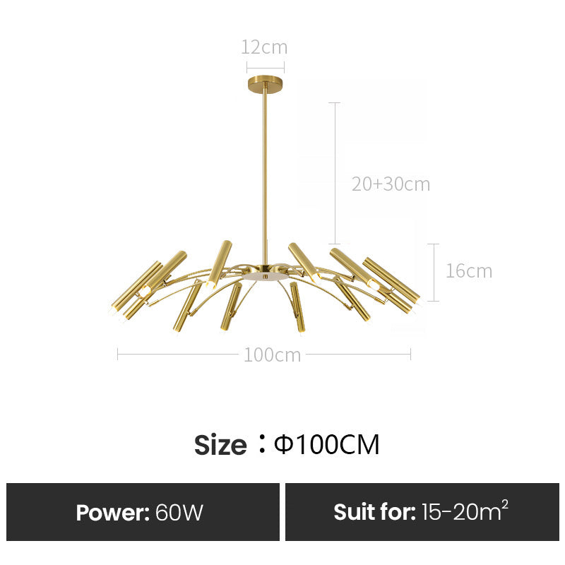 Contemporary Interior Lighting LED Chandelier Modern Ceiling Light Fixture For Luxury Loft Apartment Living Room Architectural Lighting Design