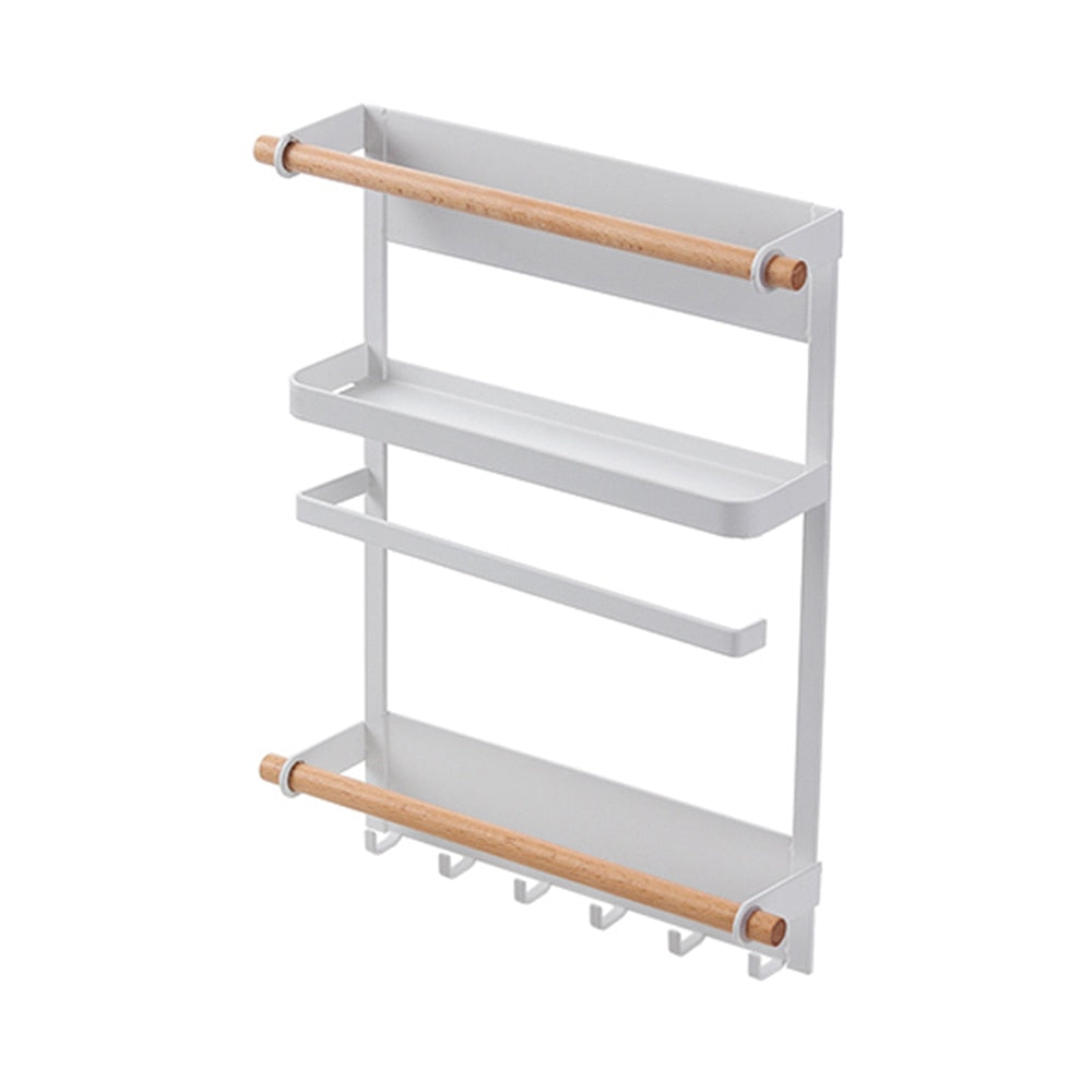 Magnetic Space Saving Shelving Storage Unit For Fridge Washing Machine Kitchen Racking Organizer For Storing Kitchen Roll Spices Towels Etc