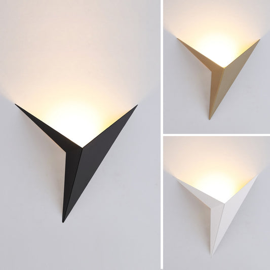 Minimalist Triangular LED Wall Lights Contemporary Designer Room Lighting For Modern Living Room Bedroom Home Office Interior Decor