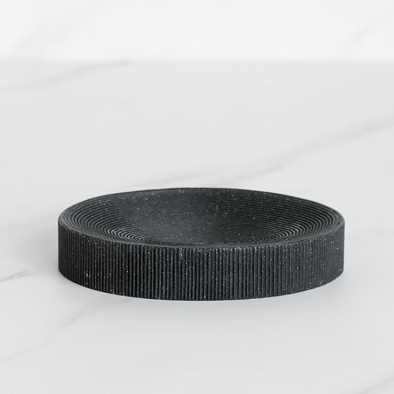 Volcanic Black Bathroom Accessories Soap Dish Toothbrush Holder Gargle Cup Liquid Soap Dispenser Toilet Brush Holder Matching Bathroom Essentials