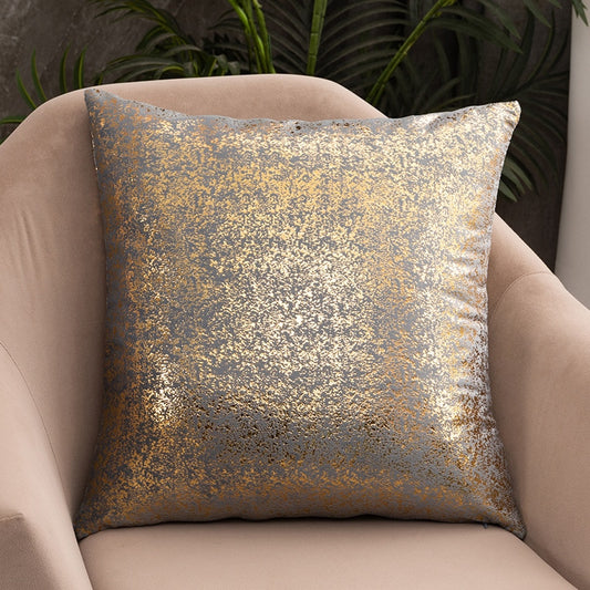 Luxury Fashion Golden Specked Velvet Cushion Cases 45x45cm For Living Room Sofa Covers For Settee Cushions Case Glam Home Interior Decor
