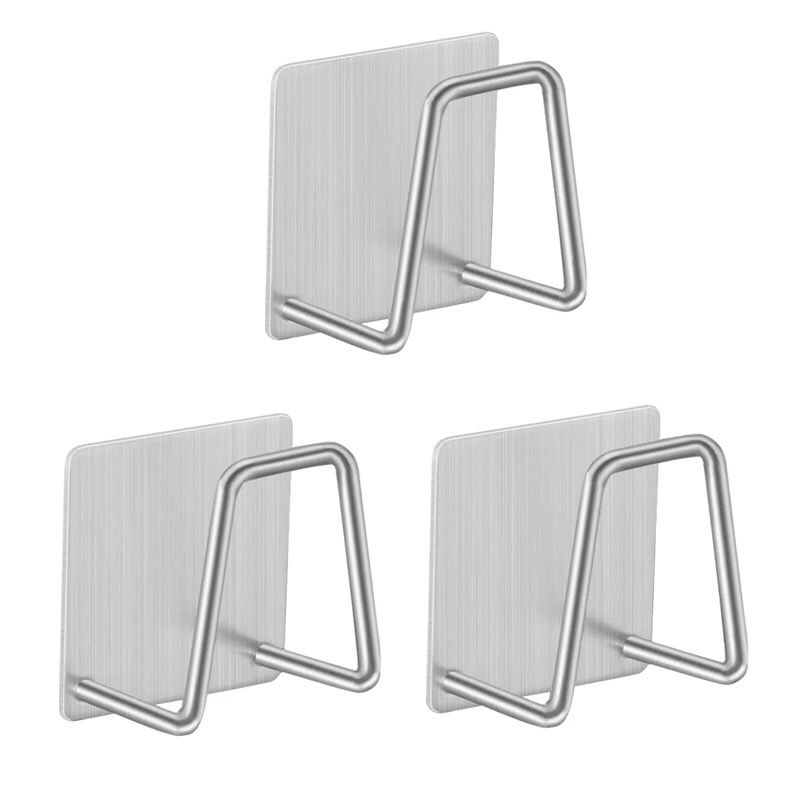 Stainless Steel Kitchen Sink Sponge Holder For Kitchen Bathroom Sink Tidy Shelf Hook Multipurpose Hanging Storage Essential Kitchen Gadgets