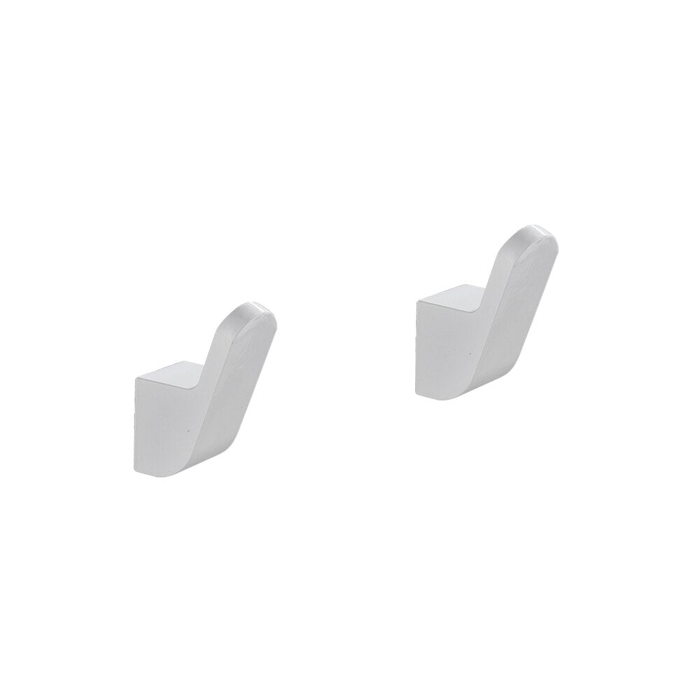 Modern Minimalist Matte Black Aluminum Clothes Hooks Wall Mounted Robe Hangers For Entrance Hall Bedroom Bathroom Coat Hooks