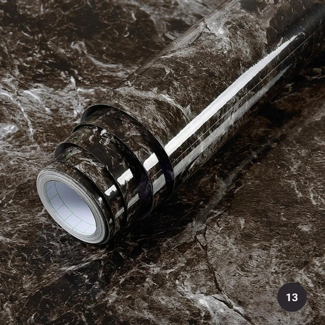 Marble Design Self Adhesive Vinyl Surface Covering For Kitchen Worktop Water & Oil Resistant PVC Film For Furniture Bathroom Surfaces DIY Home Improvement
