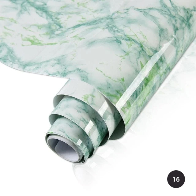 Marble Design Self Adhesive Vinyl Surface Covering For Kitchen Worktop Water & Oil Resistant PVC Film For Furniture Bathroom Surfaces DIY Home Improvement