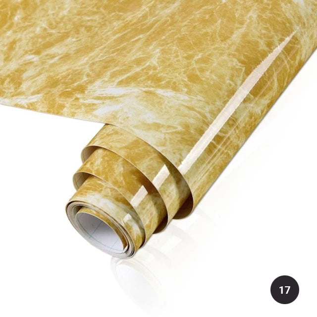 Marble Design Self Adhesive Vinyl Surface Covering For Kitchen Worktop Water & Oil Resistant PVC Film For Furniture Bathroom Surfaces DIY Home Improvement