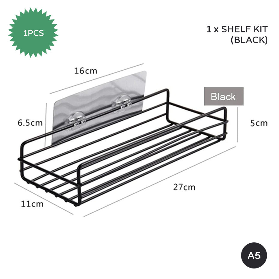 Minimalist Metal Wire Rack Bathroom Shelf For Shampoo Cosmetics Metal Shelving Corner Shelf For Bath Room Washroom Shower Room Kitchen Shelving
