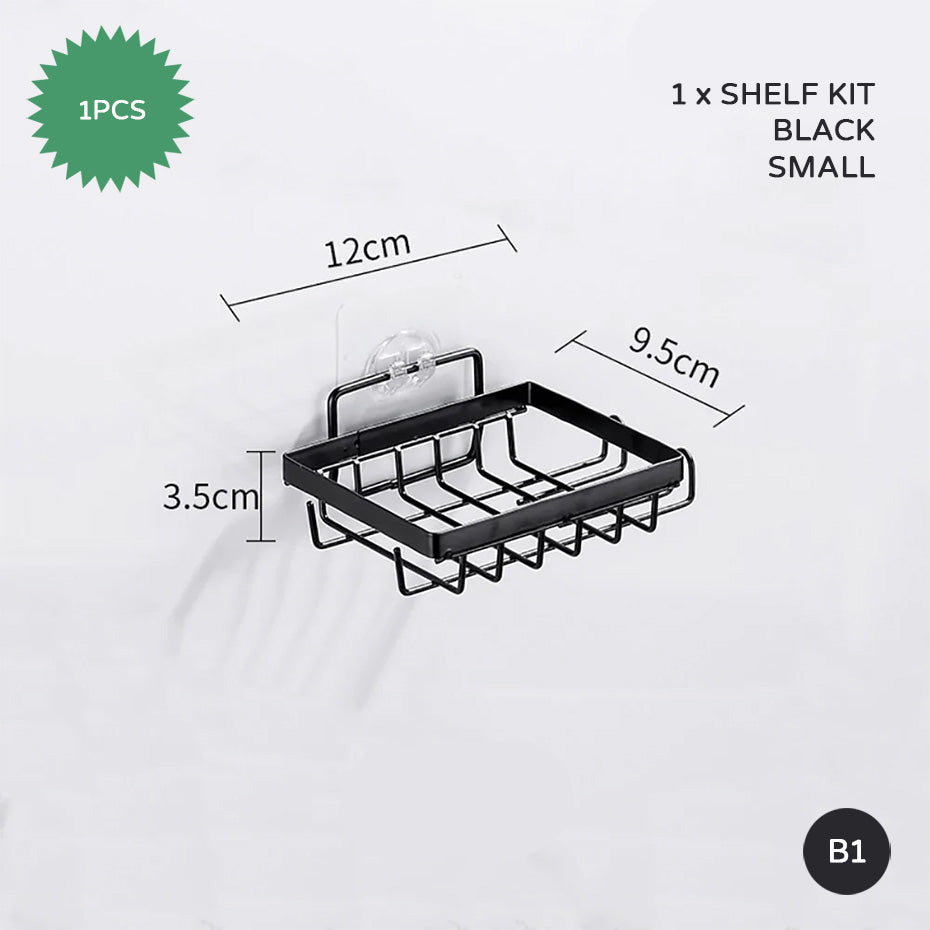 Minimalist Metal Wire Rack Bathroom Shelf For Shampoo Cosmetics Metal Shelving Corner Shelf For Bath Room Washroom Shower Room Kitchen Shelving