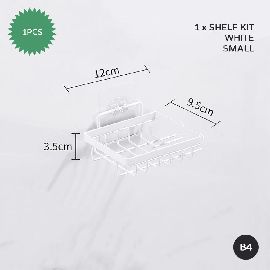 Minimalist Metal Wire Rack Bathroom Shelf For Shampoo Cosmetics Metal Shelving Corner Shelf For Bath Room Washroom Shower Room Kitchen Shelving
