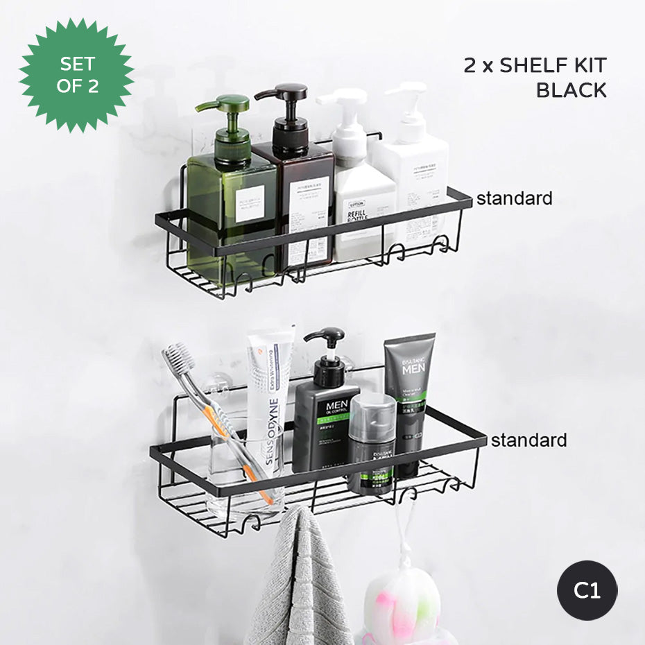 Minimalist Metal Wire Rack Bathroom Shelf For Shampoo Cosmetics Metal Shelving Corner Shelf For Bath Room Washroom Shower Room Kitchen Shelving