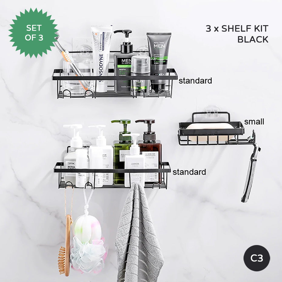 Minimalist Metal Wire Rack Bathroom Shelf For Shampoo Cosmetics Metal Shelving Corner Shelf For Bath Room Washroom Shower Room Kitchen Shelving