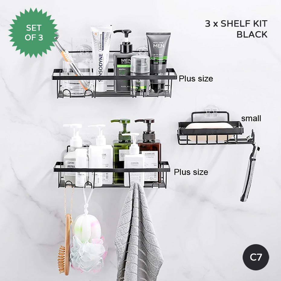 Minimalist Metal Wire Rack Bathroom Shelf For Shampoo Cosmetics Metal Shelving Corner Shelf For Bath Room Washroom Shower Room Kitchen Shelving