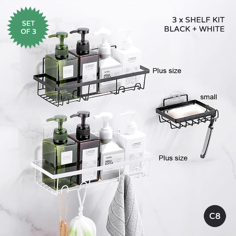 Minimalist Metal Wire Rack Bathroom Shelf For Shampoo Cosmetics Metal Shelving Corner Shelf For Bath Room Washroom Shower Room Kitchen Shelving