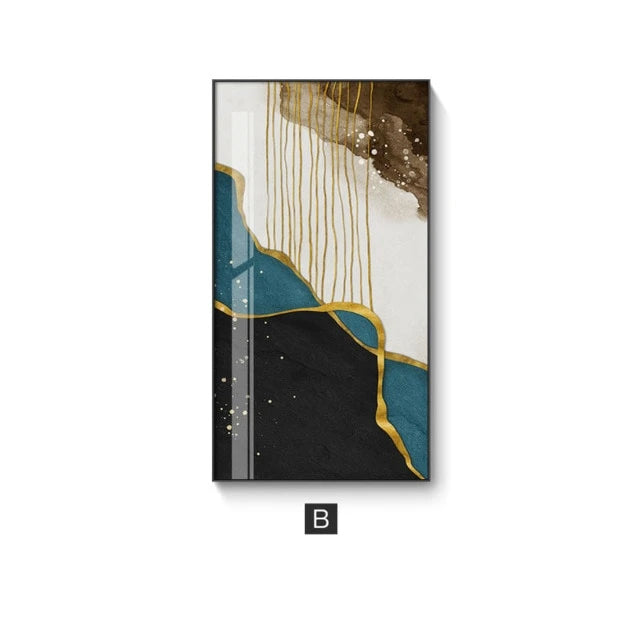 Modern Abstract Landscapes Wall Art Tall Rectangle Format Fine Art Canvas Prints Contemporary Nordic Style Luxury Art Decor For Modern Home Interiors