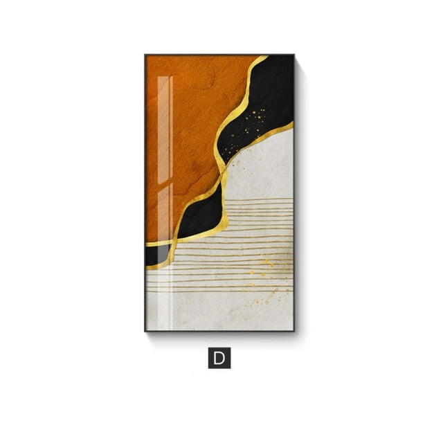 Modern Abstract Landscapes Wall Art Tall Rectangle Format Fine Art Canvas Prints Contemporary Nordic Style Luxury Art Decor For Modern Home Interiors