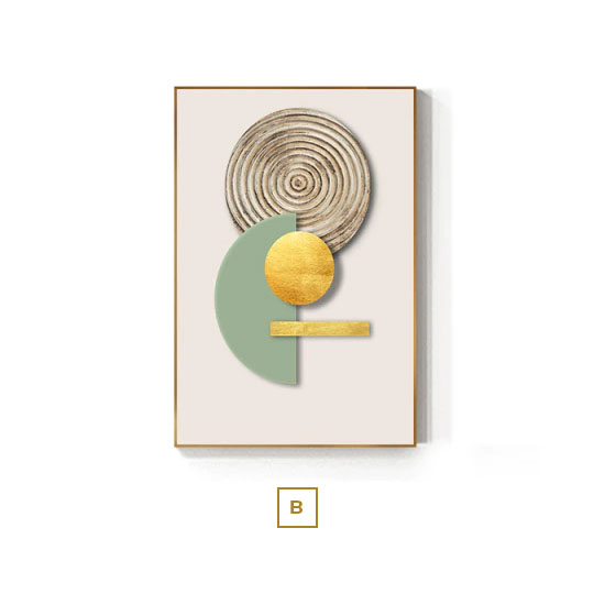 Abstract Geometric Circles Modern Aesthetics Wall Art Fine Art Canvas Prints Contemporary Pictures For Luxury Apartment Living Room Home Office Decor