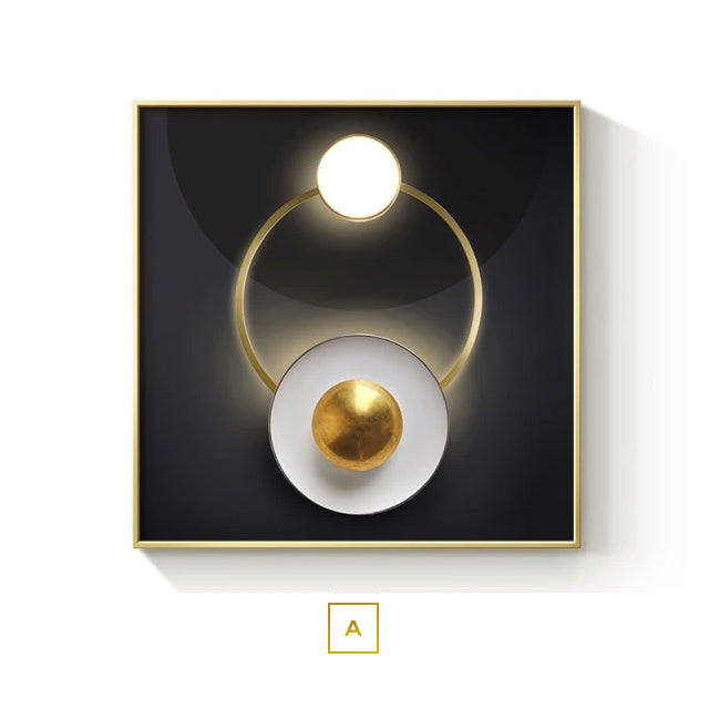 Modern Architectural Abstract Wall Art 3d Lighting Effect Fine Art Canvas Prints Modern Aesthetics Pictures For Luxury Living Room Home Office Interior Art Decor
