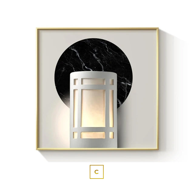 Modern Architectural Abstract Wall Art 3d Lighting Effect Fine Art Canvas Prints Modern Aesthetics Pictures For Luxury Living Room Home Office Interior Art Decor