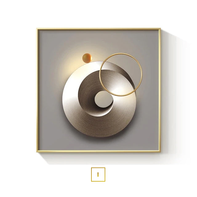Modern Architectural Abstract Wall Art 3d Lighting Effect Fine Art Canvas Prints Modern Aesthetics Pictures For Luxury Living Room Home Office Interior Art Decor