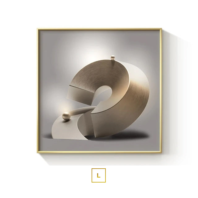 Modern Architectural Abstract Wall Art 3d Lighting Effect Fine Art Canvas Prints Modern Aesthetics Pictures For Luxury Living Room Home Office Interior Art Decor