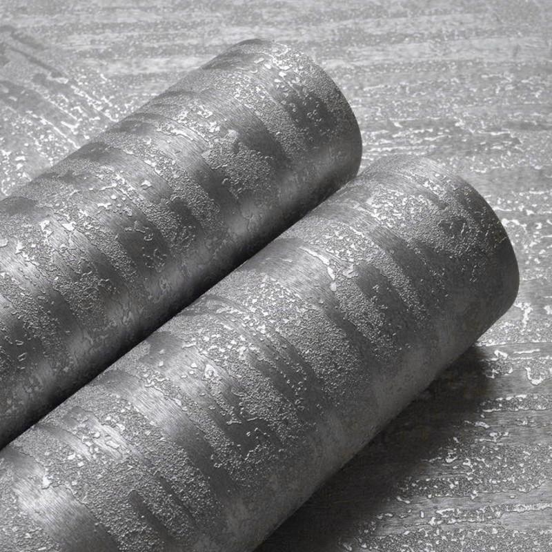 Modern Metallic Gray Silver Wallpaper Luxury Embossed Pattern Wall Covering For Living Room Dining Room Contemporary Home Decor Vinyl Wallpaper