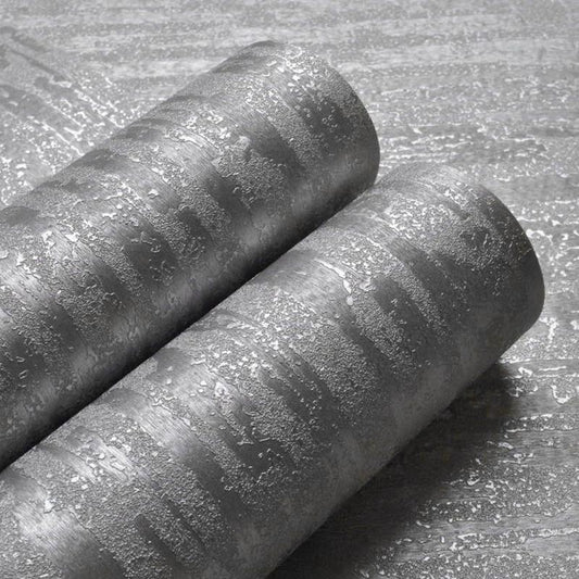 Modern Metallic Gray Silver Wallpaper Luxury Embossed Pattern Wall Covering For Living Room Dining Room Contemporary Home Decor Vinyl Wallpaper