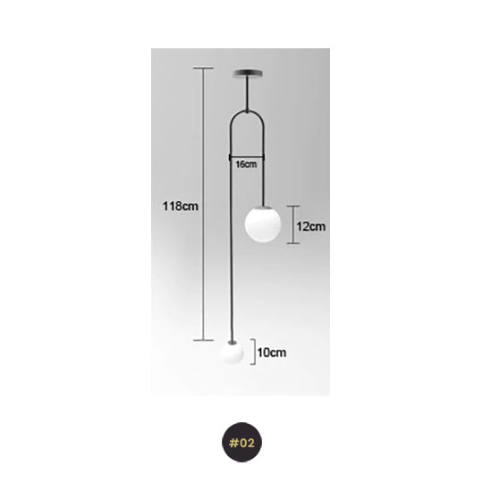 Modern Nordic Hanging Sphere Pendant Lamp Contemporary Designer Lighting For Minimalist Living Room Bedroom Scandinavian Home Decor
