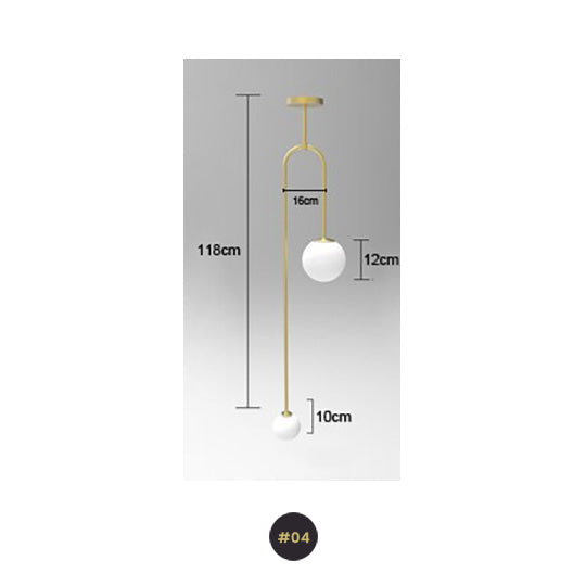 Modern Nordic Hanging Sphere Pendant Lamp Contemporary Designer Lighting For Minimalist Living Room Bedroom Scandinavian Home Decor