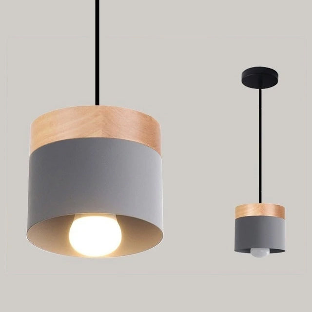 Modern Nordic Style LED Pendant Lighting Fixtures Wood Iron Designer Hanging Lamps For Living Room Dining Room Cafe Lighting