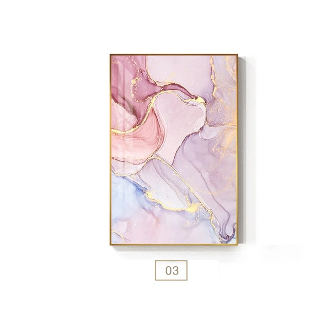 Purple Pink Abstracts Modern Contemporary Wall Art Fine Art Canvas Prints For Bedroom Living Room Office Glam Home Decor