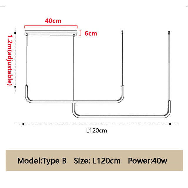 Modern Minimalist LED Chandelier Lighting Abstract Slimline Linear Light Fitting For Above Kitchen Island Worktop Dining Room Table Lighting Contemporary Home Decor