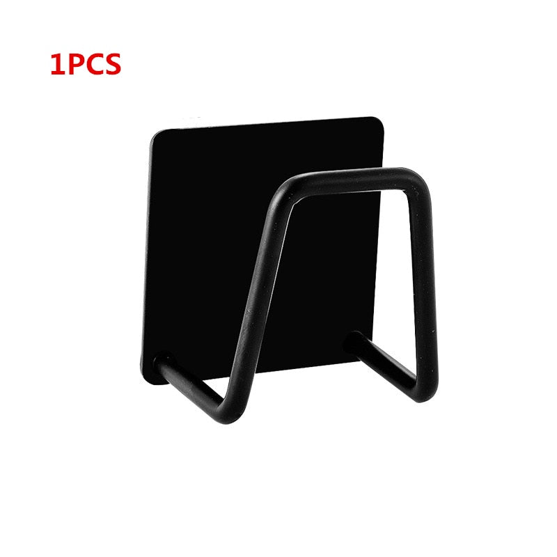 Stainless Steel Kitchen Sink Sponge Holder For Kitchen Bathroom Sink Tidy Shelf Hook Multipurpose Hanging Storage Essential Kitchen Gadgets