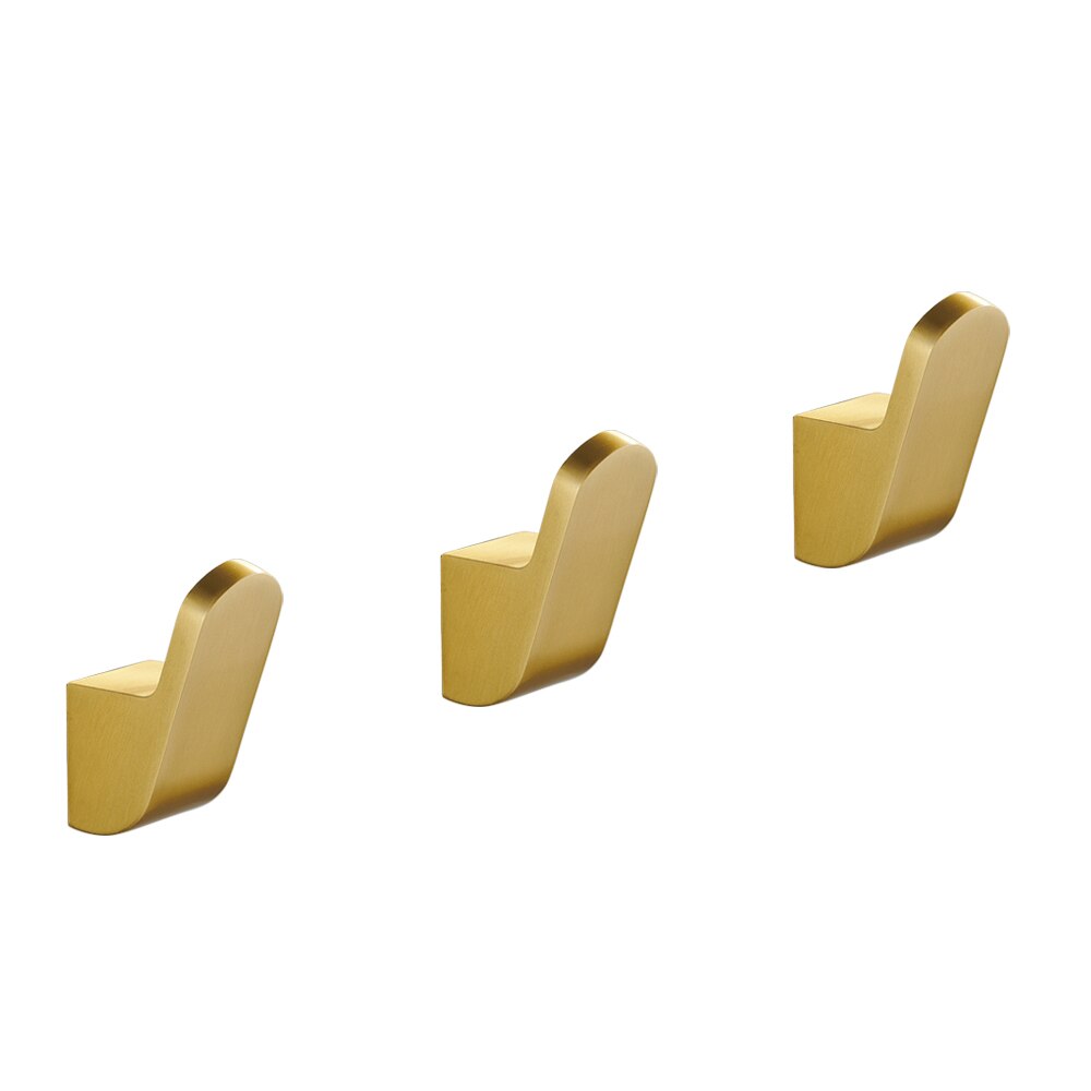 Modern Minimalist Matte Black Aluminum Clothes Hooks Wall Mounted Robe Hangers For Entrance Hall Bedroom Bathroom Coat Hooks