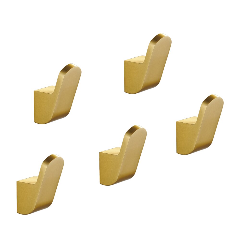 Modern Minimalist Matte Black Aluminum Clothes Hooks Wall Mounted Robe Hangers For Entrance Hall Bedroom Bathroom Coat Hooks