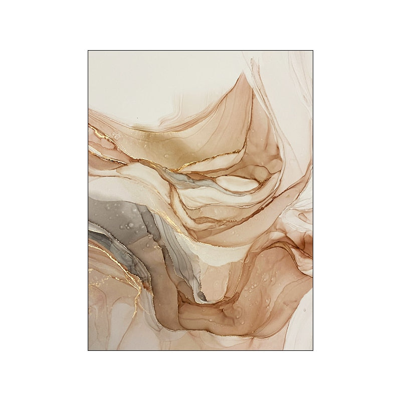 Modern Beige Abstract Bohemian Fashion Wall Art Fine Art Canvas Print Nordic Marble Design Pictures For Luxury Living Room Bedroom Wall Decor