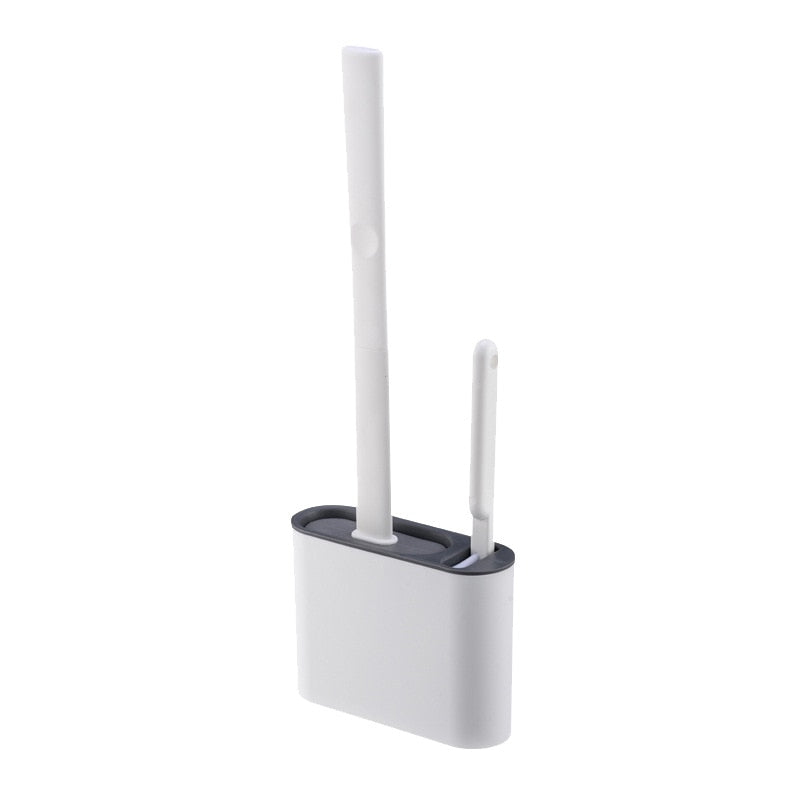 NextGen Silicon Loo Brush Toilet Cleaner With Slim Profile Wall Mounted Holder Essential Bathroom Accessories Eco-Friendly TPT Silicon 3 Colors
