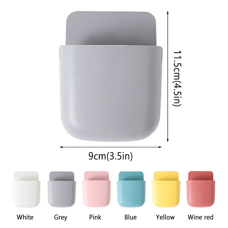 Wall Mounted Pouch For Storing Remote Control Mobile Phone Pocket For Holding Air Conditioning Remote Control Self Adhesive Installation