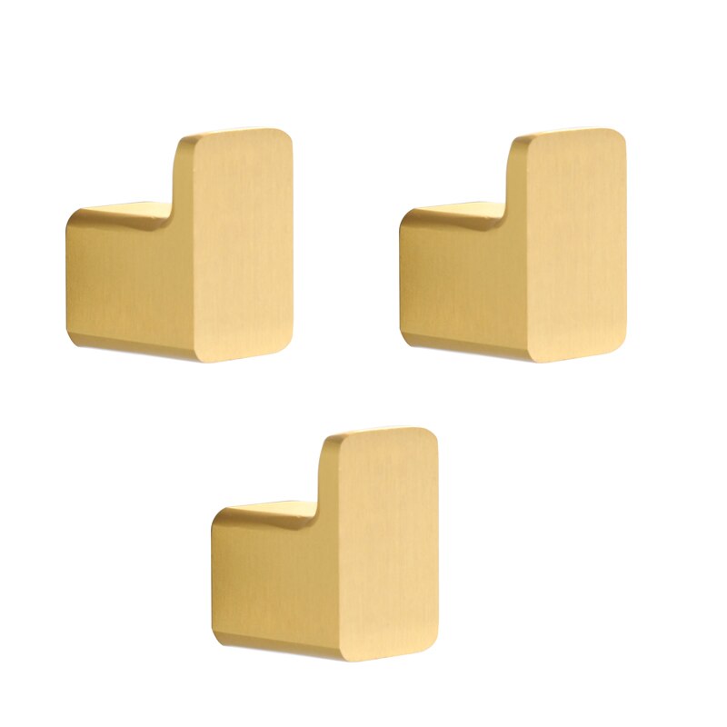 Modern Minimalist Matte Black Aluminum Clothes Hooks Wall Mounted Robe Hangers For Entrance Hall Bedroom Bathroom Coat Hooks
