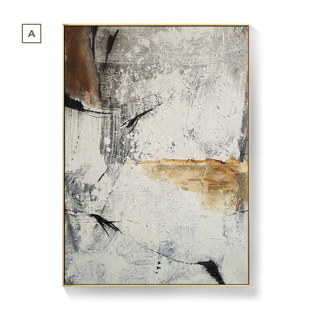 Shades Of Gray Abstract Wall Art Fine Art Canvas Prints Contemporary Minimalist Pictures For Urban Loft Apartment Living Room Home Office Interior Decor