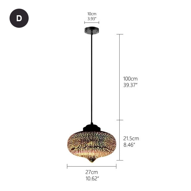 Starry Night Pendant Lights Colorful Creative Glass Lampshade Hanging Lights With Creative Color Effect Modern Home Lighting Solution For Home Restaurant Lounge Decor