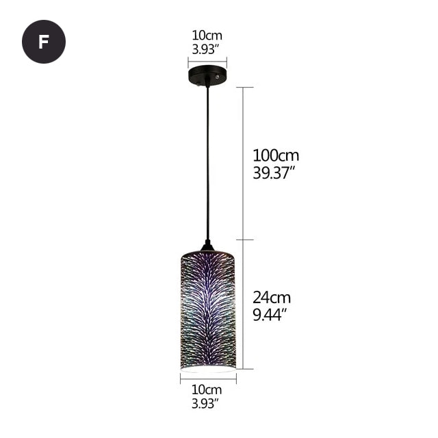 Starry Night Pendant Lights Colorful Creative Glass Lampshade Hanging Lights With Creative Color Effect Modern Home Lighting Solution For Home Restaurant Lounge Decor