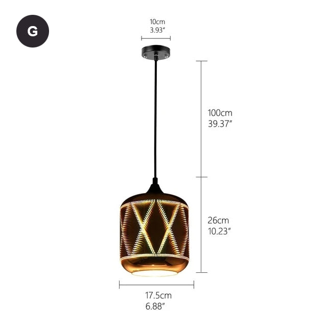 Starry Night Pendant Lights Colorful Creative Glass Lampshade Hanging Lights With Creative Color Effect Modern Home Lighting Solution For Home Restaurant Lounge Decor