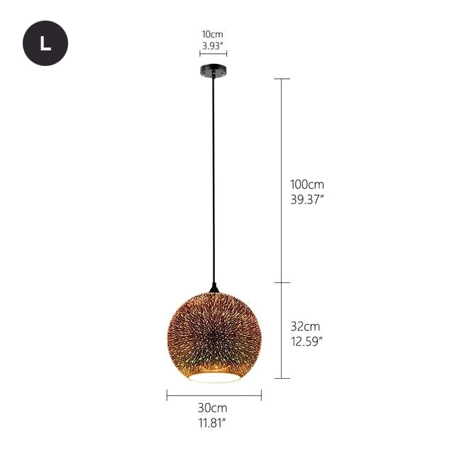 Starry Night Pendant Lights Colorful Creative Glass Lampshade Hanging Lights With Creative Color Effect Modern Home Lighting Solution For Home Restaurant Lounge Decor
