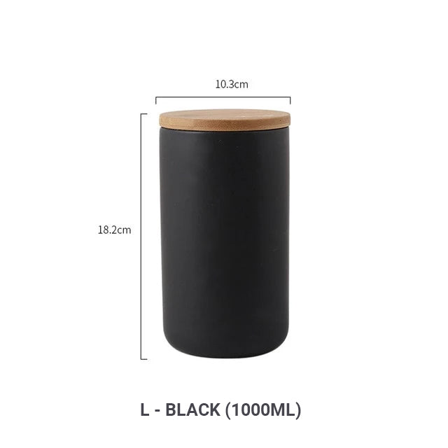 Stylish Nordic Minimalist Sealed Ceramic Storage Jars For Tea Coffee Spices etc Containers With Lids For Kitchen Foodstuffs Tea Caddy